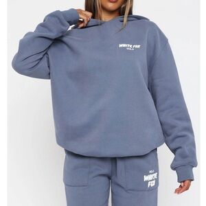 White Fox Hoodie - Blue - size M/L - excellent condition